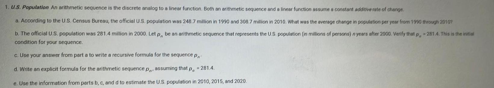 to a linear function Both an arithmetic sequence and a linear function