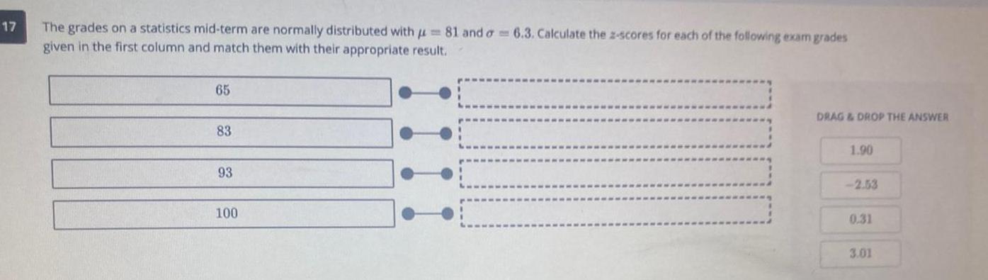 with 81 and o 6 3 Calculate the z scores for each