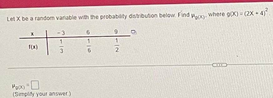 Find Hg x where g x 2X 4 f x 3 3