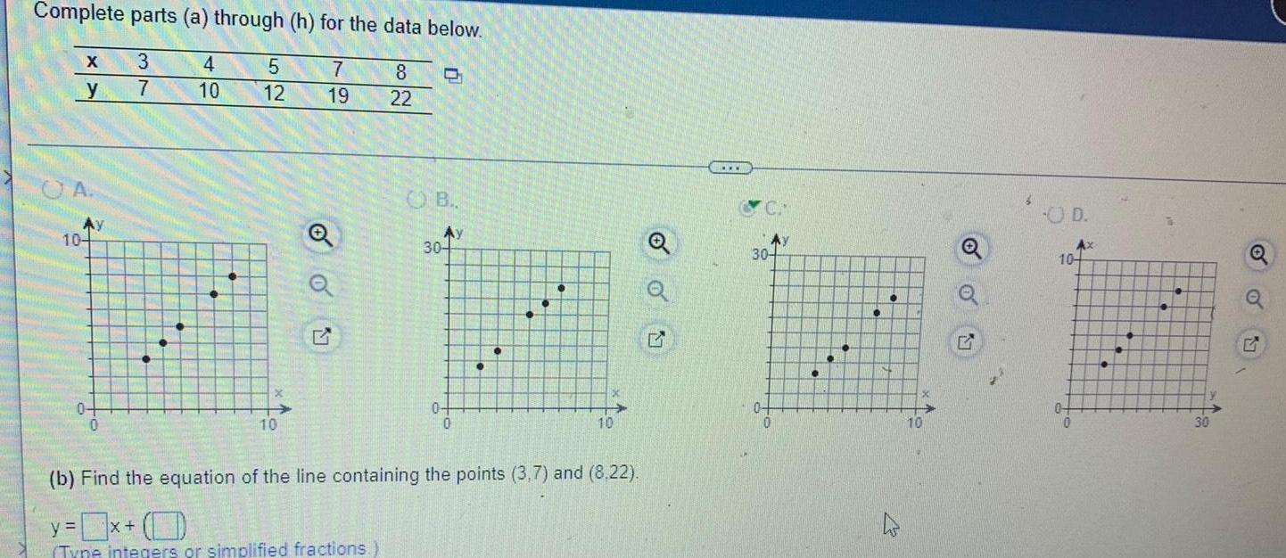  Complete parts a through h for the data below 3 4