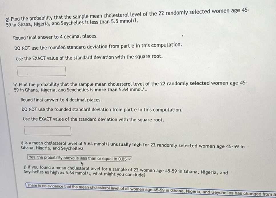 the 22 randomly selected women age 45 59 in Ghana Nigeria and