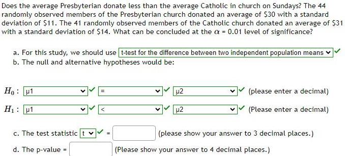 Does the average Presbyterian donate less than the average Catholic in