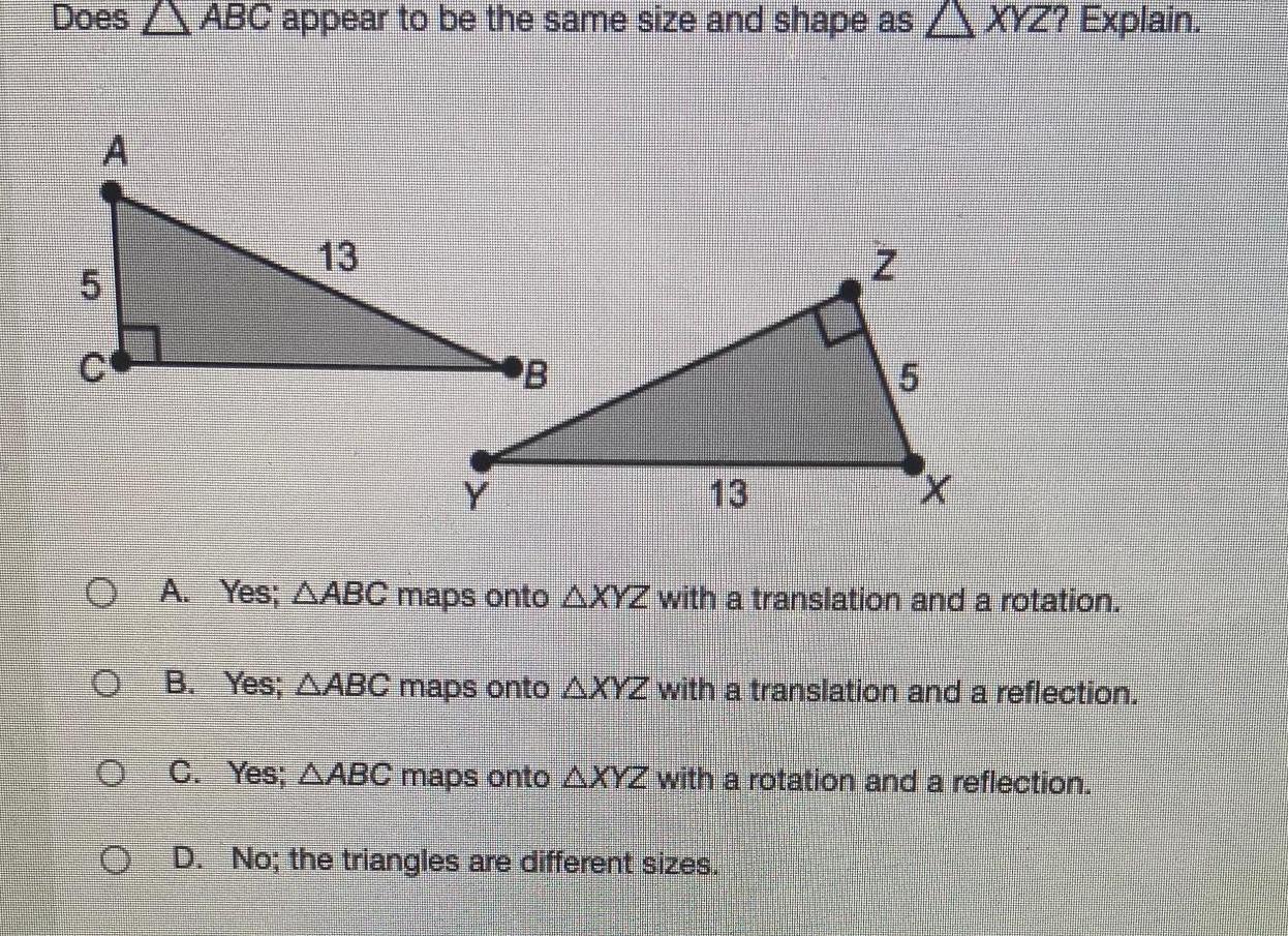 XYZ Explain A 5 C 13 O Y B 13 Z O