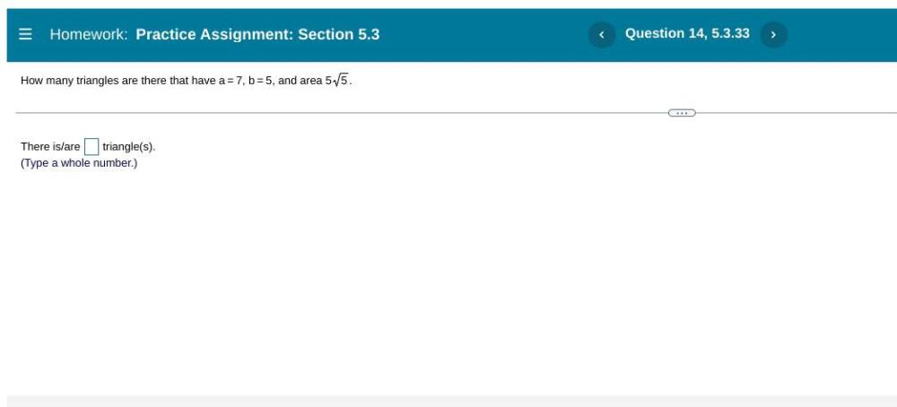 and area 5?5.There is/are _____ triangle(s).(Type a whole number.)
