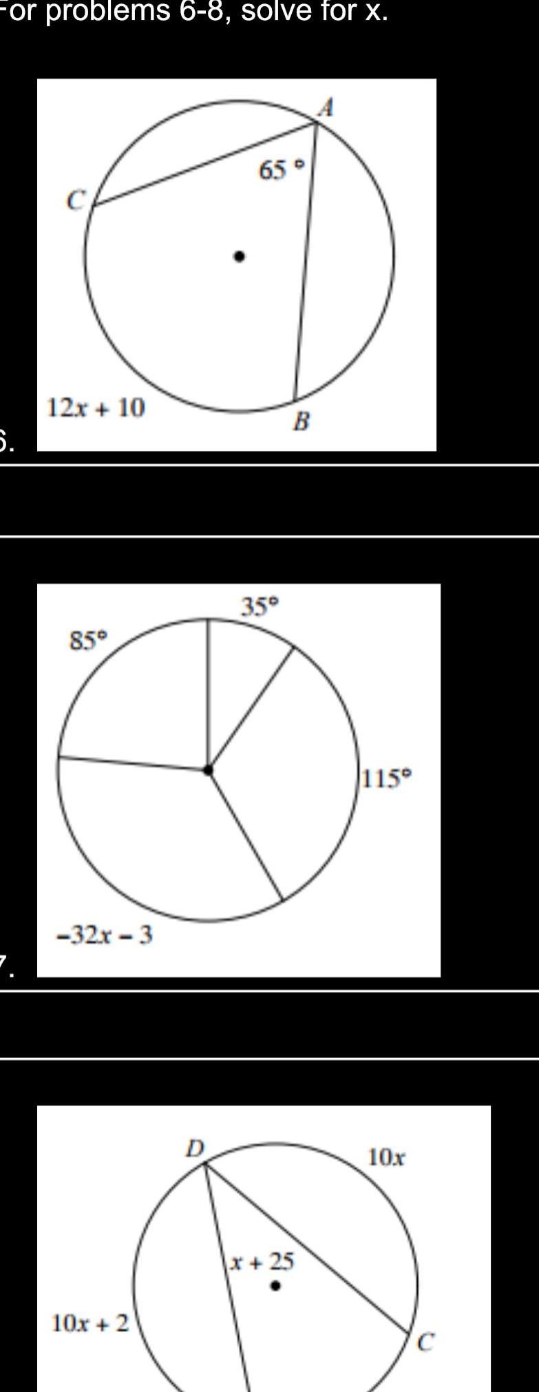 32x 3 10x 2 65 35 B x 25 115 10x C