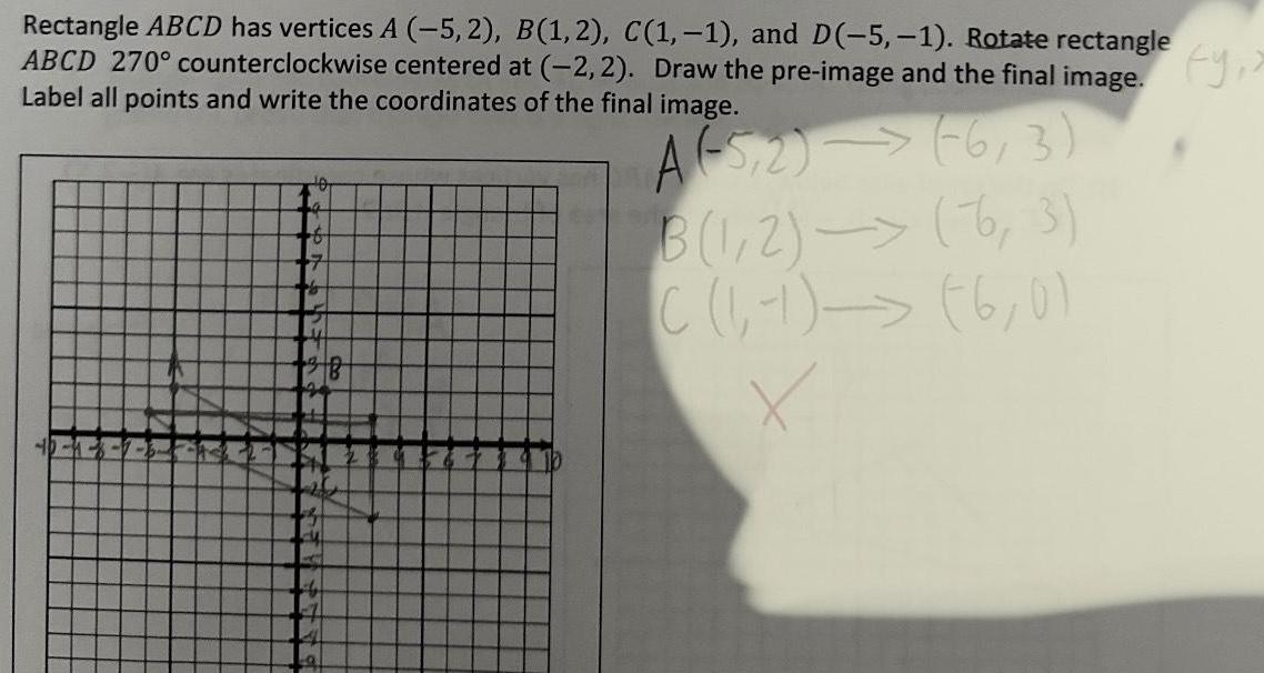 1 1 and D 5 1 Rotate rectangle ABCD 270 counterclockwise centered
