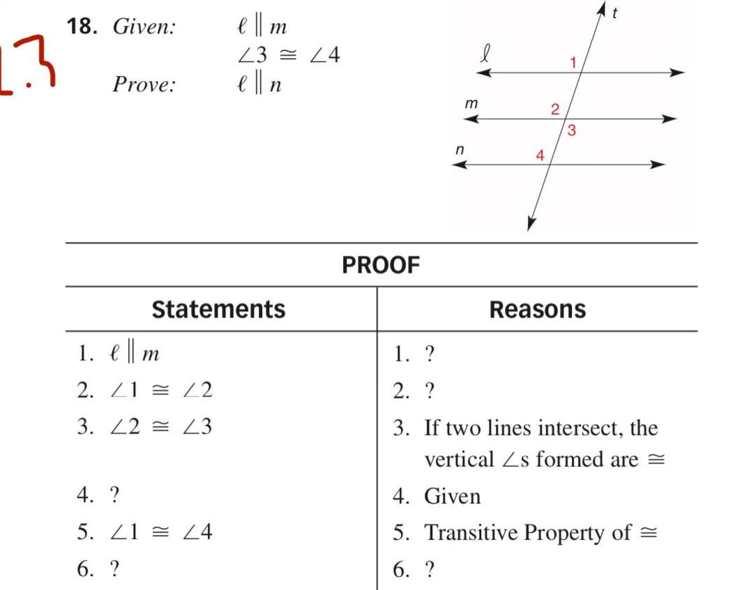 1 3 18 Given Prove Statements 1 e m 2 1