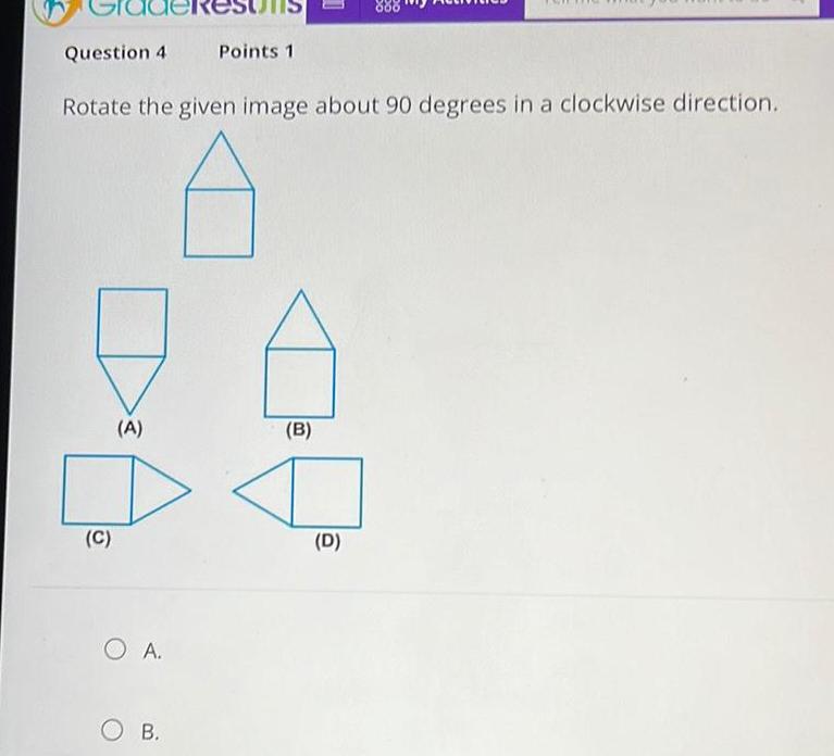 in a clockwise direction C A OA OB B D
