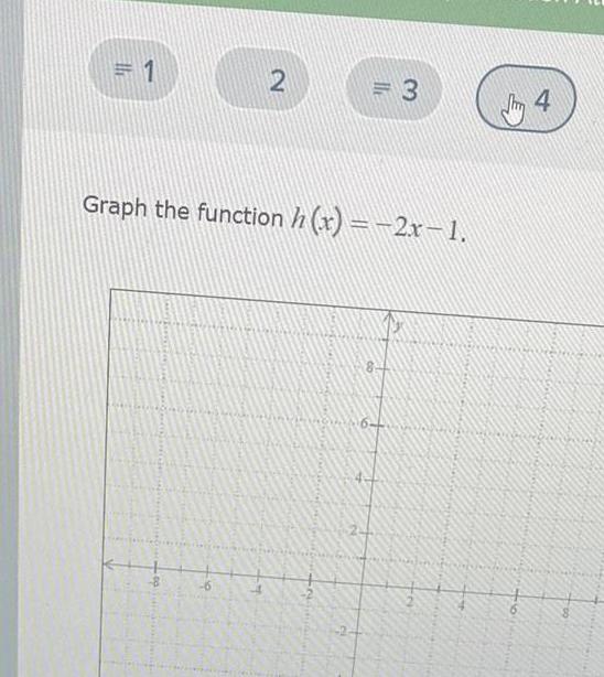 Graph the function h (v) . =-2x-1.