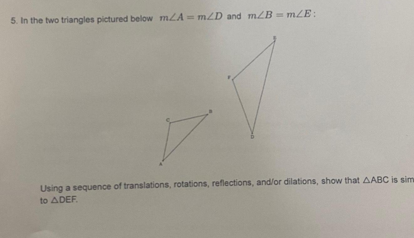 and m B m E Using a sequence of translations rotations reflections