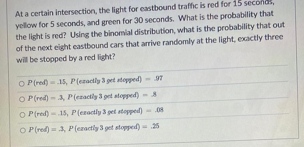 for 15 seconds, yellow for 5 seconds, and green for 30 seconds.