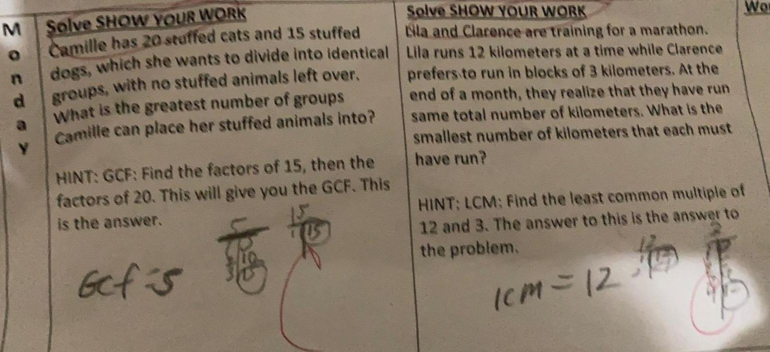 Camille has 20 stuffed cats and 15 stuffed Bila and Clarence are