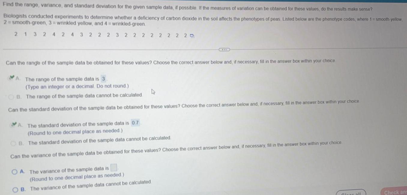 data, if possible. If the measures of variation can be obtained for