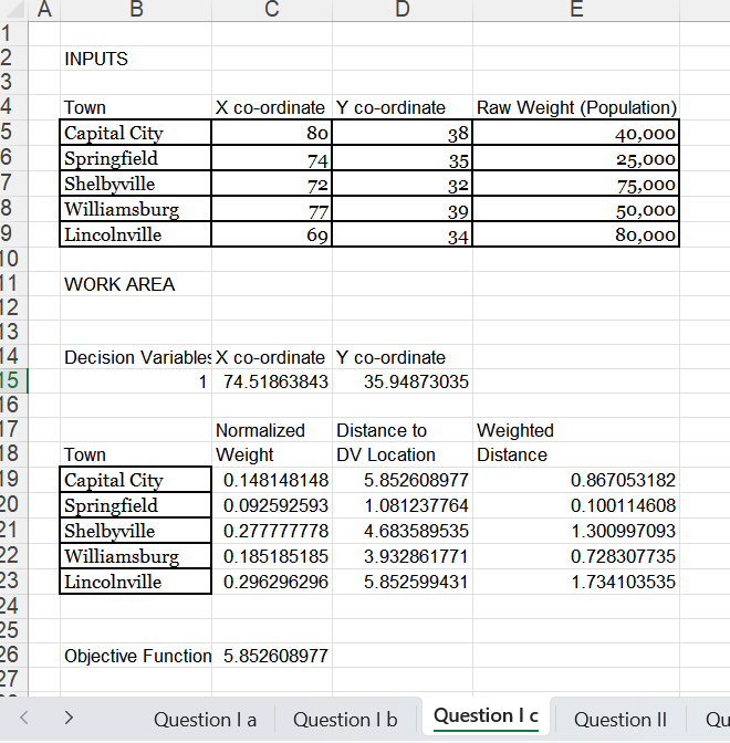 ". You will notice that the objective function (in cell C26) has