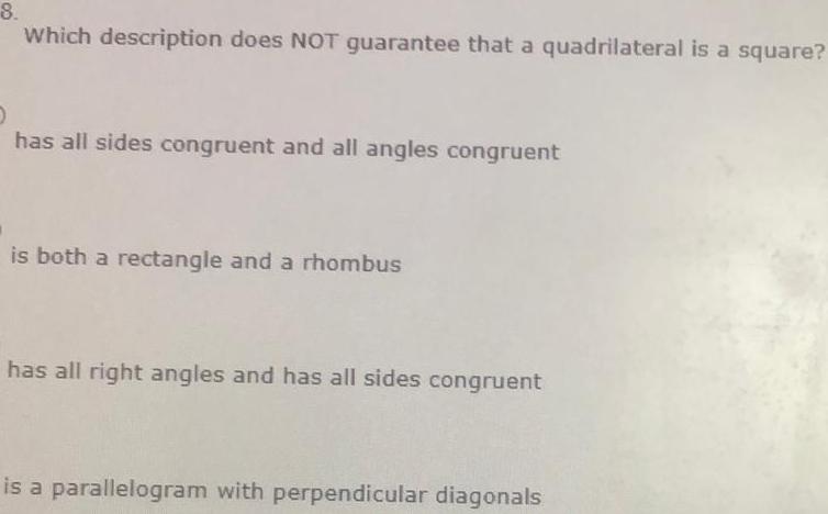 all sides congruent and all angles congruentis both a rectangle and a