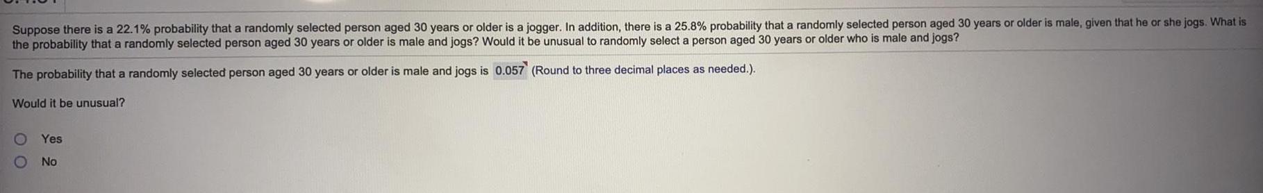  Suppose there is a 22.1% probability that a randomly selected person