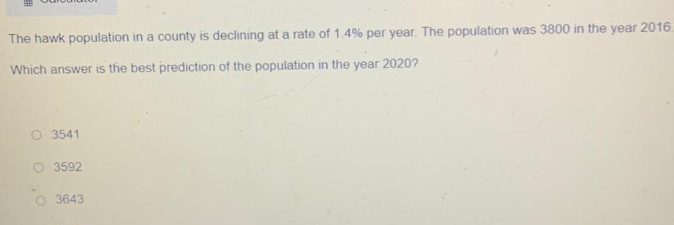 of 1 4 per year The population was 3800 in the year