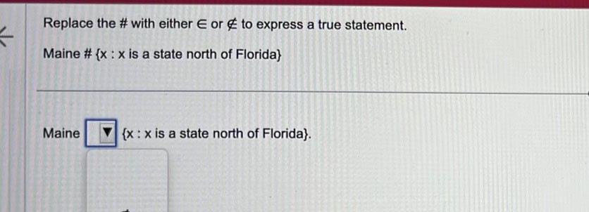 statement Maine x x is a state north of Florida Maine x