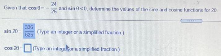 values of the siry2 arvl cosine fury:tions for 20 25 sin (Type