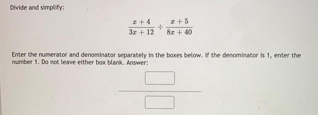 40Enter the numerator and denominator separately in the boxes below. If the