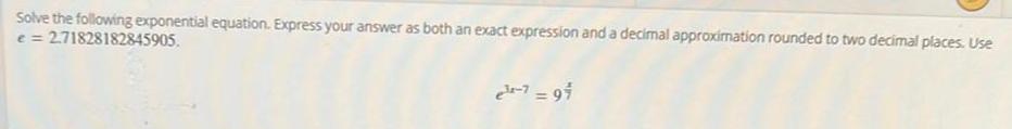 exact expression and a decimal approximation rounded to two decimal places. Use
