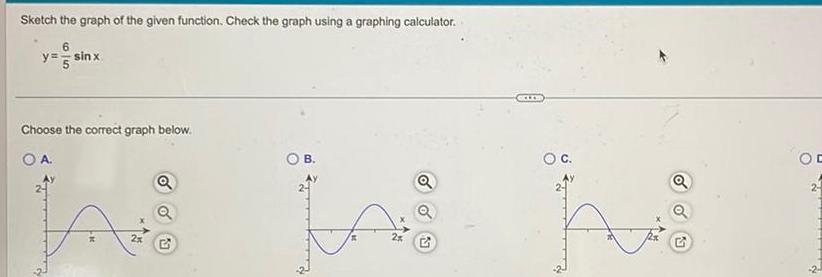 Sketch the graph of the given function Check the graph using