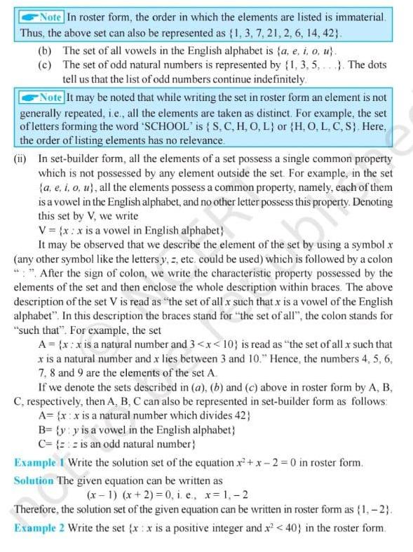 listed is immaterial Thus the above set can also be represented as