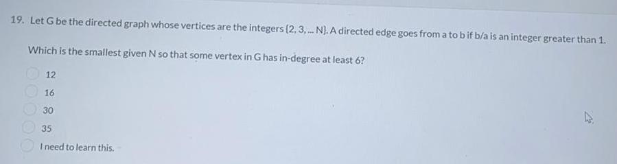 (2, 3,... N). A directed edge goes from a to b if