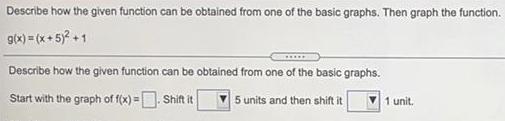 Describe how the given function can be obtained from one of