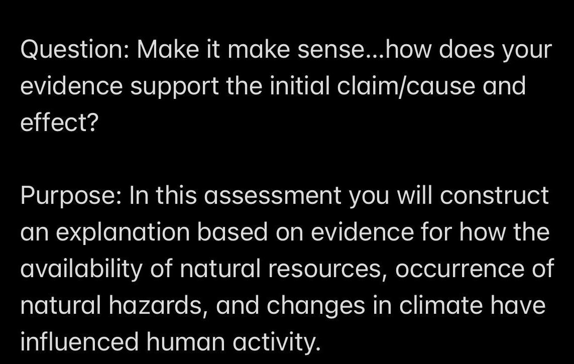 initial claim cause and effect Purpose In this assessment you will construct