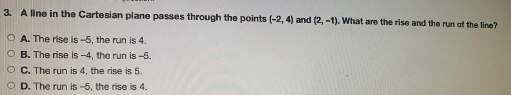 2 4 and 2 1 What are the rise and the run