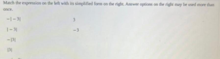 the right Answer options on the right may be used more than