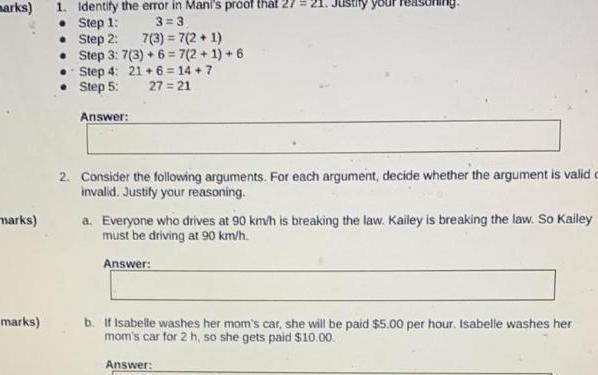 3 Step 4 21 6 14 7 27 21 marks marks Step