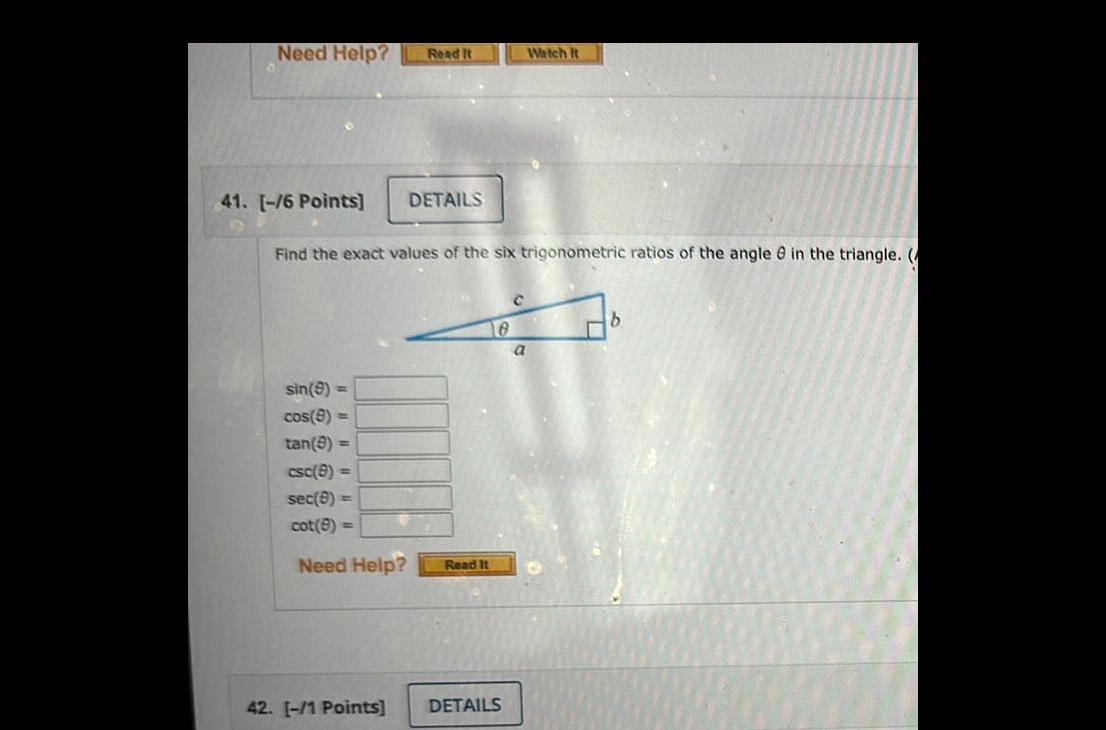 tan 9 csc 8 sec 8 cot 8 Need Help DETAILS Find