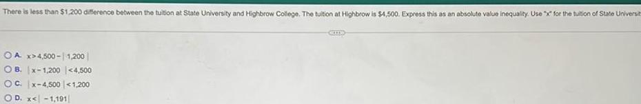 State University and Highbrow College The tuition at Highbrow is 4 500