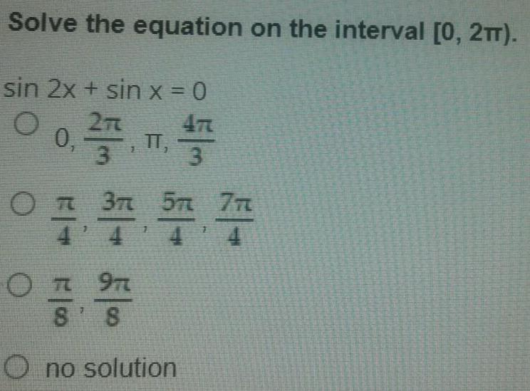 = O 3 3 0 97t O no solution