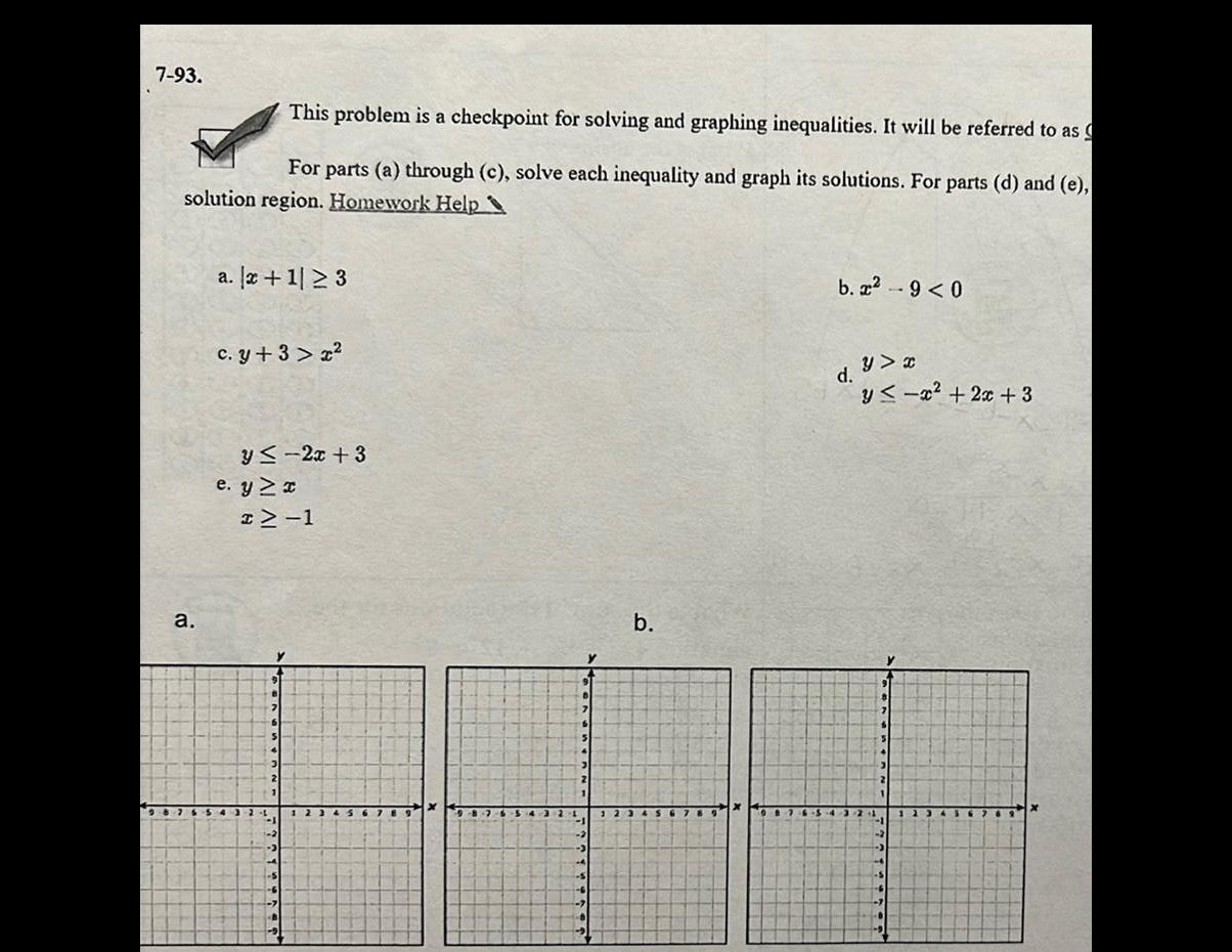 graphing inequalities It will be referred to as For parts a through