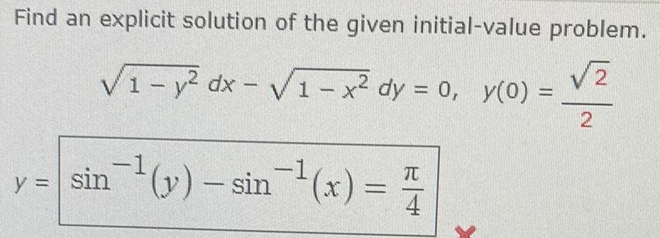 V1 y dx 1 dy 0 y 0 1 y sin y