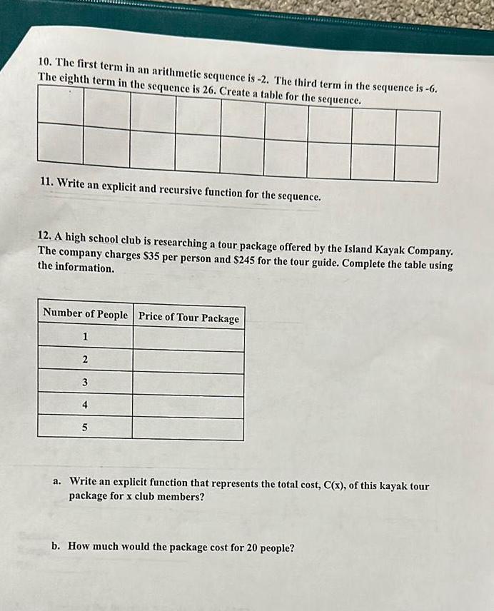 third term in the sequence is 6 The eighth term in the