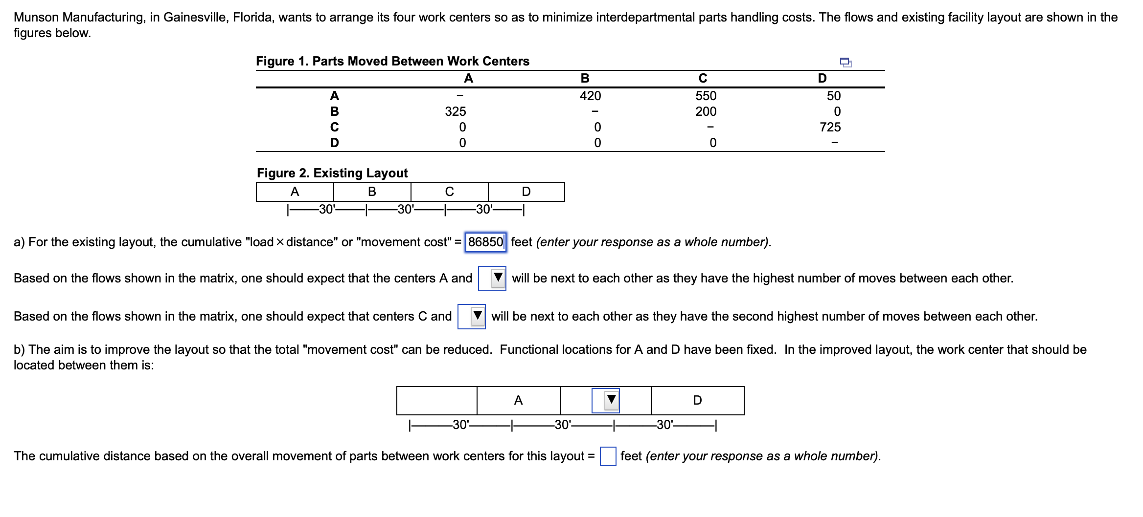 distance" or "movement cost" = \( \quad \) feet (enter your response