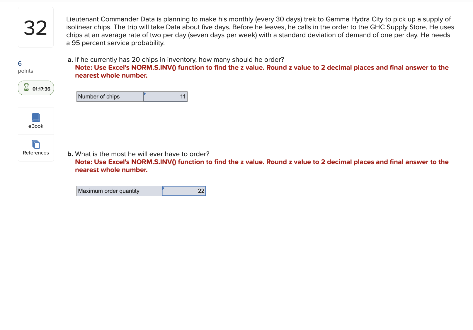 Lieutenant Commander Data is planning to make his monthly (every 30