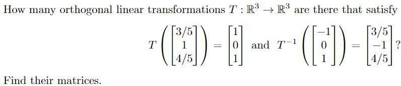 satisfy C A and Find their matrices T 1 3 5 1