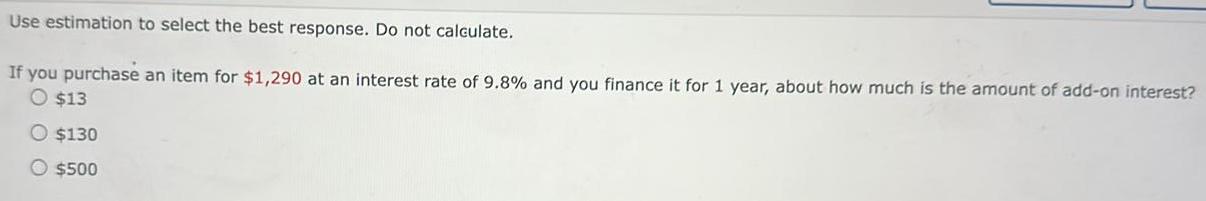 you purchase an item for 1 290 at an interest rate of