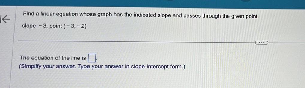 and passes through the given point slope 3 point 3 2 The