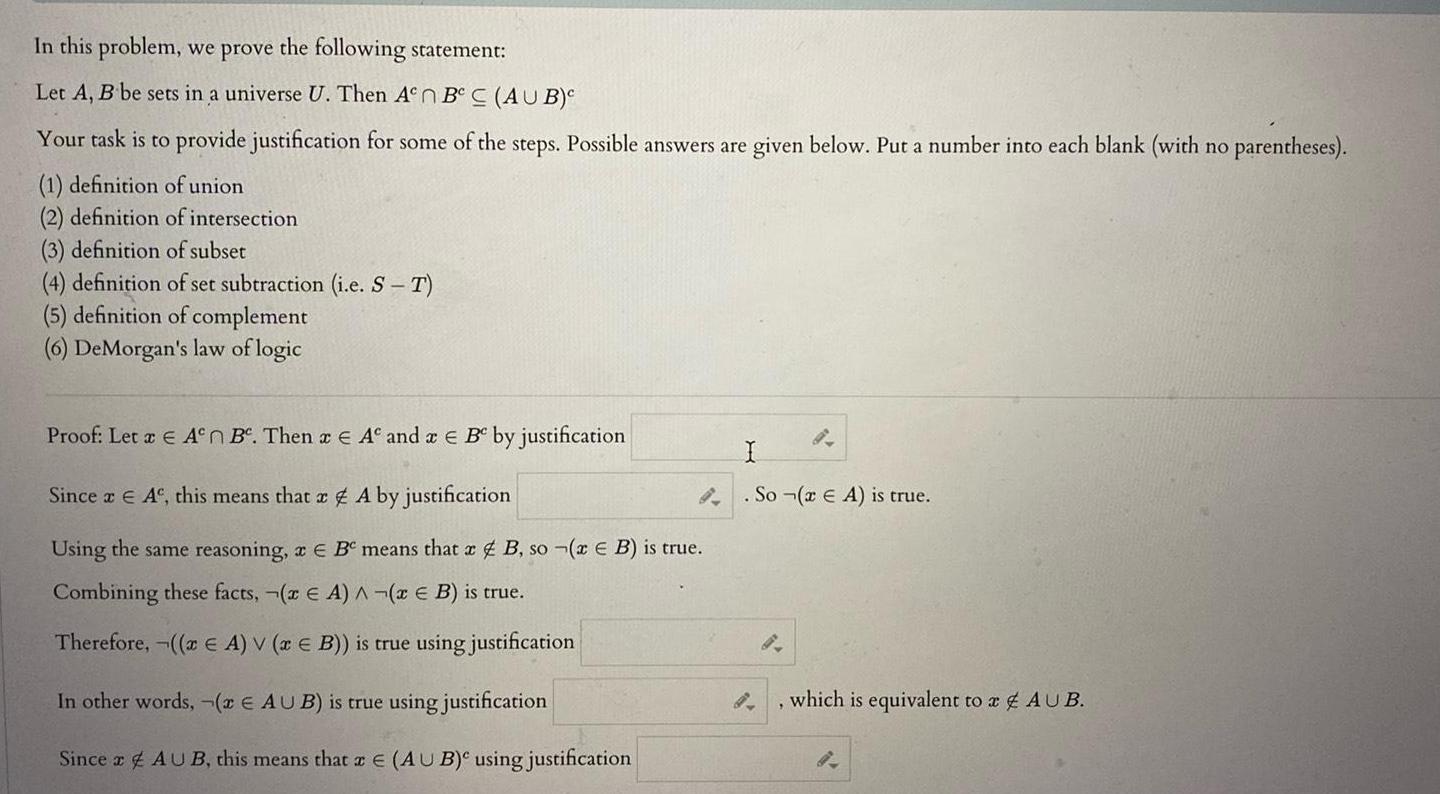  In this problem we prove the following statement Let A B