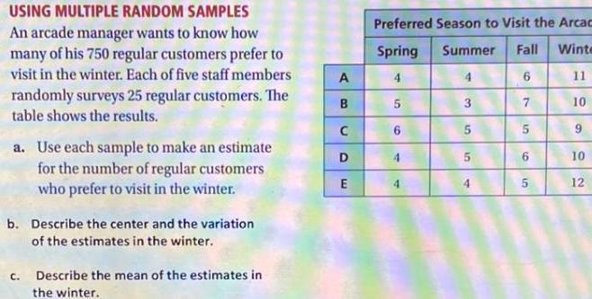 many of his 750 regular customers prefer to visit in the winter