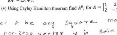 et A be any non zero vector square in ma Said