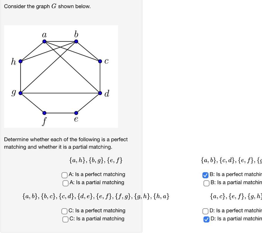 e d f Determine whether each of the following is a perfect
