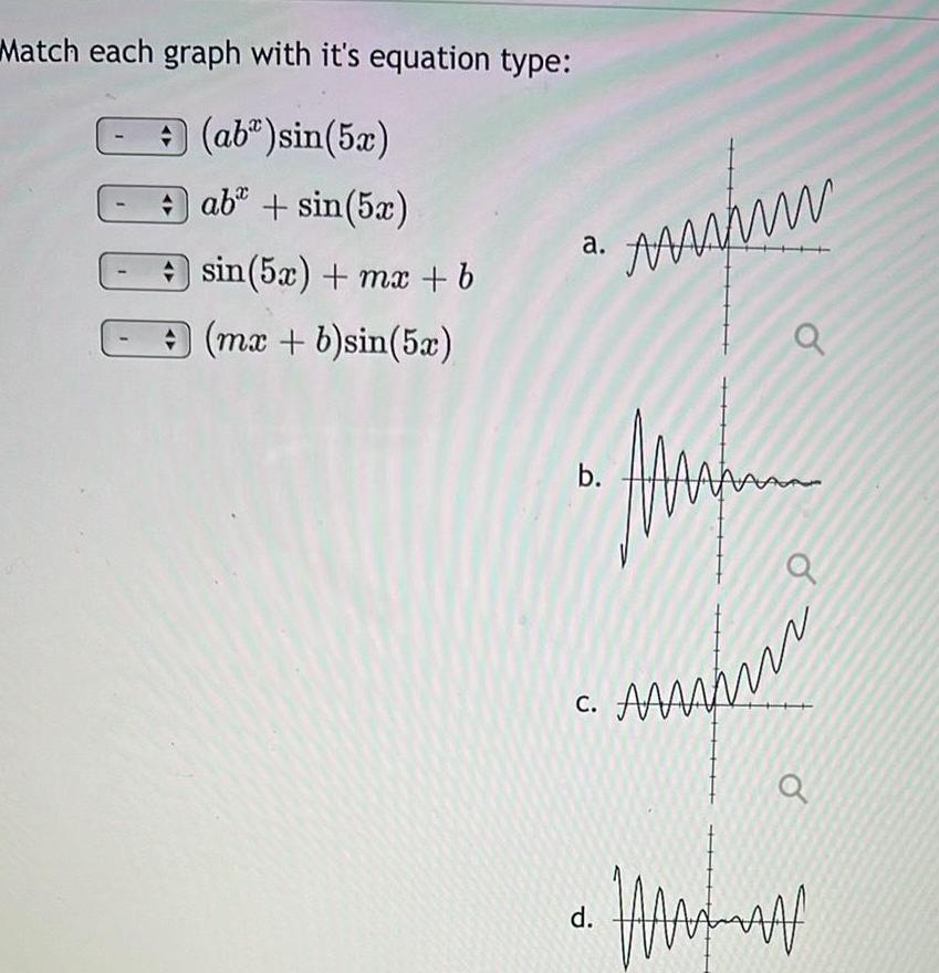 ab sin 5x sin 5x mx b mx b sin 5x a