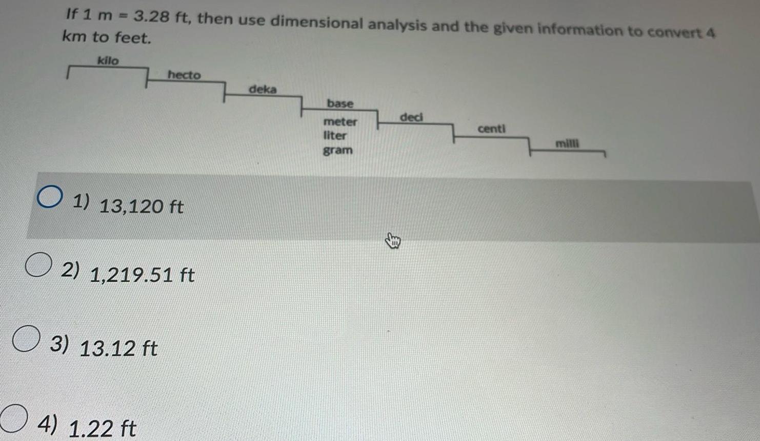  If 1 m 3 28 ft then use dimensional analysis and
